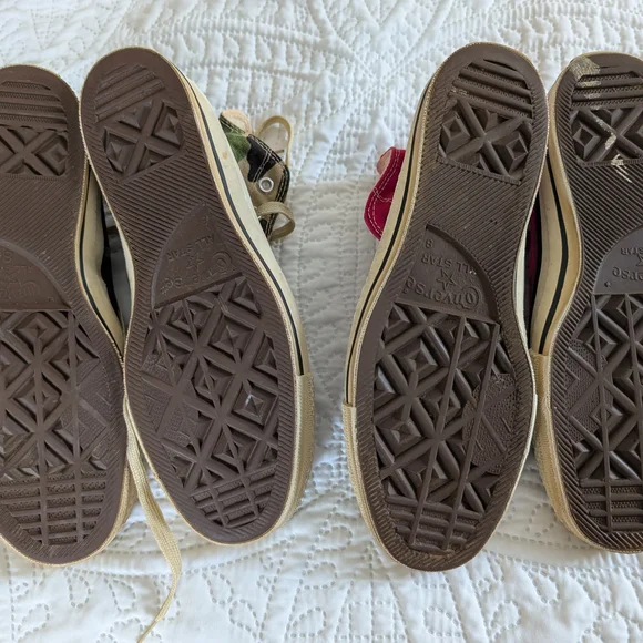 Converse High-Top Sneakers in Red and Camo - Picture 5 of 8